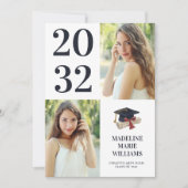 Moderne Partei mit zwei Fotos Einladung (Vorderseite)