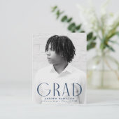 Moderne Partei zur Vereinfachung des Fotos der Mar Einladungspostkarte (Stehend Vorderseite)