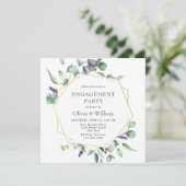 Moderne Partnerschaft für geometrische Rahmen Euka Einladung (Stehend Vorderseite)