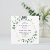 Moderne Partnerschaft für geometrische Rahmen Euka Einladung (Stehend Vorderseite)