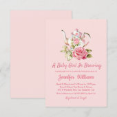 Moderne Party-Babydusche Einladung (Vorne/Hinten)