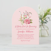 Moderne Party-Babydusche Einladung (Stehend Vorderseite)