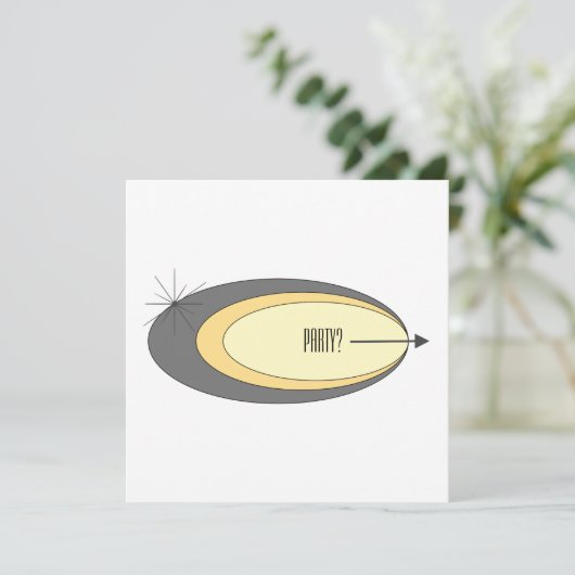 moderne Party Einladung (Stehend Vorderseite)