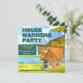 Moderne Party Einladung (Stehend Vorderseite)