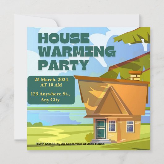 Moderne Party Einladung (Vorderseite)