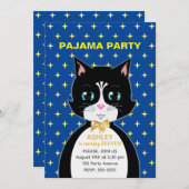 Moderne Party Einladung Cat Pajama (Vorne/Hinten)