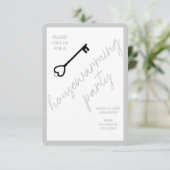 Moderne Party Einladung | Cool Grau (Stehend Vorderseite)