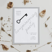 Moderne Party Einladung | Cool Grau