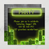 Moderne Party Einladung der Musik (Vorne/Hinten)