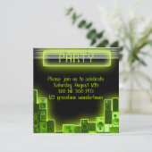 Moderne Party Einladung der Musik (Stehend Vorderseite)