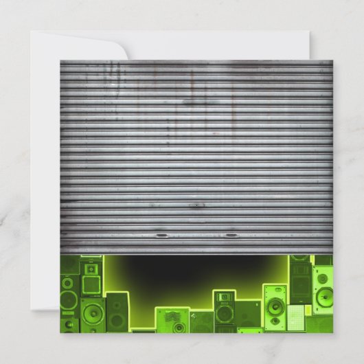 Moderne Party Einladung der Musik (Rückseite)