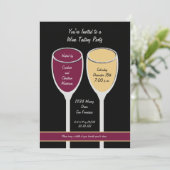 Moderne Party Einladung der Weinverkostung (Stehend Vorderseite)