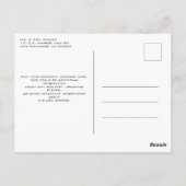 Moderne Party Einladung der White Coat Zeremonie Postkarte (Rückseite)