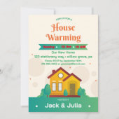 Moderne Party Einladung des grünen Weißen Hauses (Vorderseite)