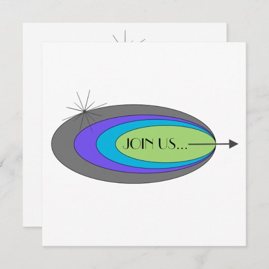 Moderne Party Einladung des Mittelalters (Vorne/Hinten)