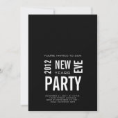 Moderne Party Einladung des Silvesters (Vorderseite)