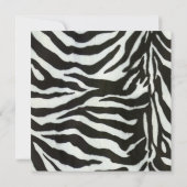 Moderne Party Einladung des Zebra (Rückseite)