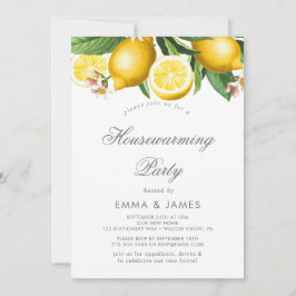 Moderne Party Einladung Lemon Garden Housewarming