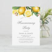 Moderne Party Einladung Lemon Garden Housewarming (Stehend Vorderseite)