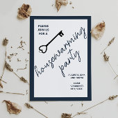 Moderne Party Einladung | Navy Blue