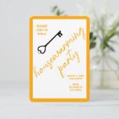 Moderne Party Einladung | Retro Gold (Stehend Vorderseite)