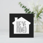 Moderne Party Einladung Schwarz (Stehend Vorderseite)