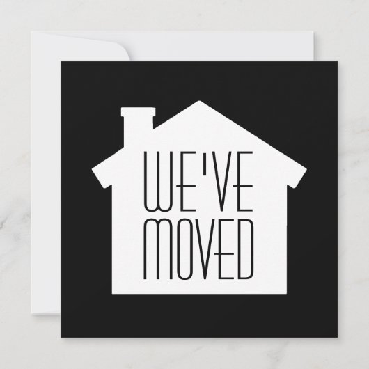 Moderne Party Einladung Schwarz (Vorderseite)