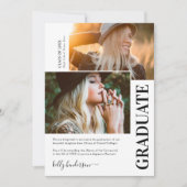 Moderne Party Einladung zur Ankündigung von Abschl (Vorderseite)