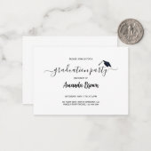 Moderne Party Einladung zur Ankündigung von Abschl (Vorderseite/Rückseite Beispiel)