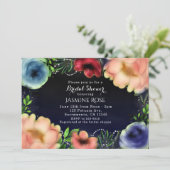 Moderne Party Einladungen mit Blumenglanz Abend (Stehend Vorderseite)