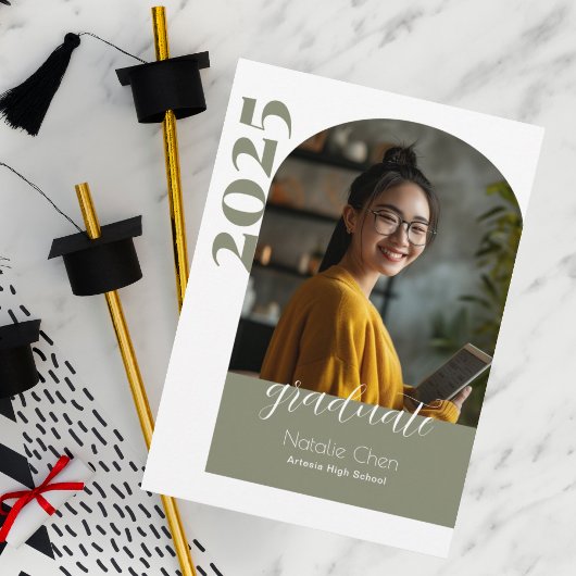 Moderne Party für grünes Foto Einladung