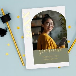 Moderne Party für grünes Foto Folieneinladung