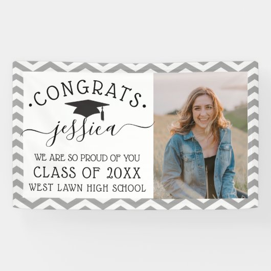 Moderne Party für Zickzack Foto Banner (Horizontal)