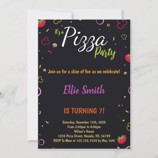 Moderne Party-Karte für Kinder, Jugendliche oder E Einladung (Vorderseite)