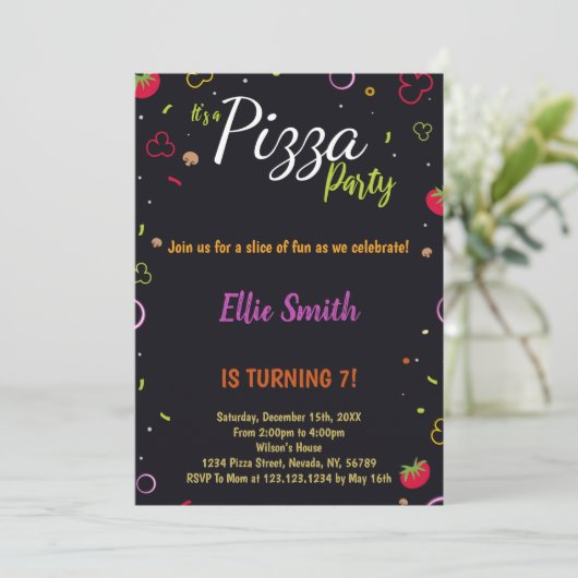 Moderne Party-Karte für Kinder, Jugendliche oder E Einladung (Stehend Vorderseite)