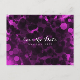 Moderne Party-Save-the-Date-Karte mit rosa und sch Ankündigungspostkarte