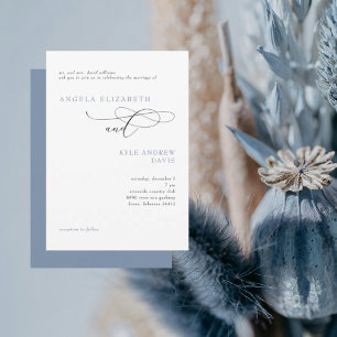 Moderne Parwinkle Bride Eltern für Hochzeiten Einladung