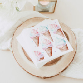 Moderne Pasta Ice Creme Geburtstagsparty Serviette