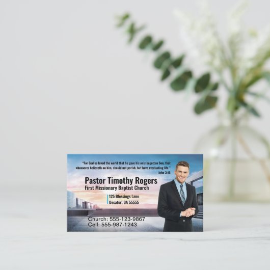 Moderne Pasta oder Foto Kirche Santa Maria degli A Visitenkarte (Stehend Vorderseite)