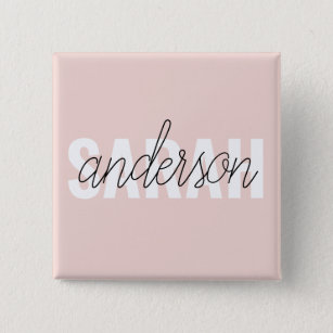 Moderne Pasta Pink Schönheit Personalisiert Button