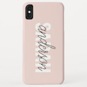 Moderne Pasta Pink Schönheit Personalisiert Case-Mate iPhone Hülle (Rückseite)
