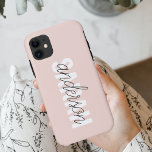 Moderne Pasta Pink Schönheit Personalisiert Case-Mate iPhone Hülle<br><div class="desc">Moderne Pasta Pink Schönheit Personalisiert</div>