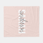 Moderne Pasta Pink Schönheit Personalisiert Fleecedecke (Vorderseite (Horizontal))