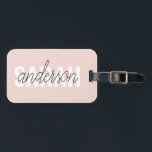 Moderne Pasta Pink Schönheit Personalisiert Gepäckanhänger<br><div class="desc">Moderne Pasta Pink Schönheit Personalisiert</div>