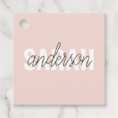 Moderne Pasta Pink Schönheit Personalisiert Geschenkanhänger (Vorderseite)