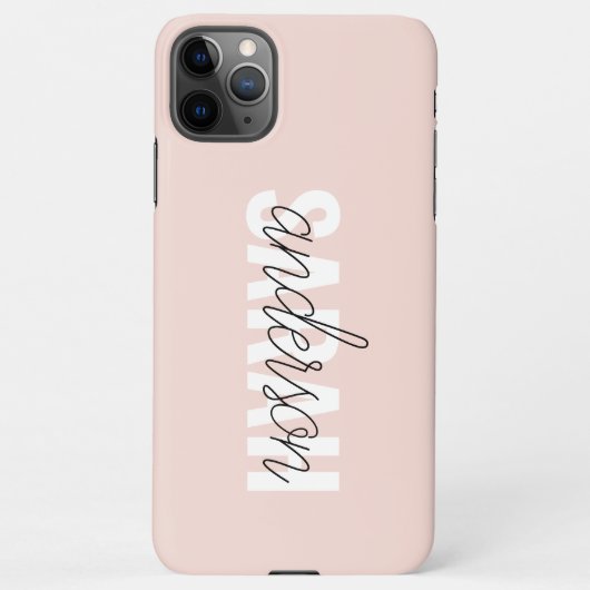 Moderne Pasta Pink Schönheit Personalisiert iPhone Hülle (Rückseite)