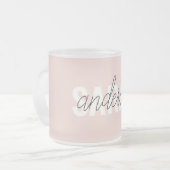 Moderne Pasta Pink Schönheit Personalisiert Mattglastasse (Vorderseite Links)