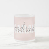 Moderne Pasta Pink Schönheit Personalisiert Mattglastasse (Mittel)