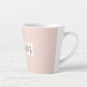 Moderne Pasta Pink Schönheit Personalisiert Milchtasse (Rechts)