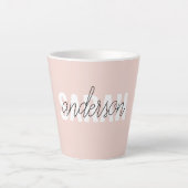 Moderne Pasta Pink Schönheit Personalisiert Milchtasse (Vorderseite)